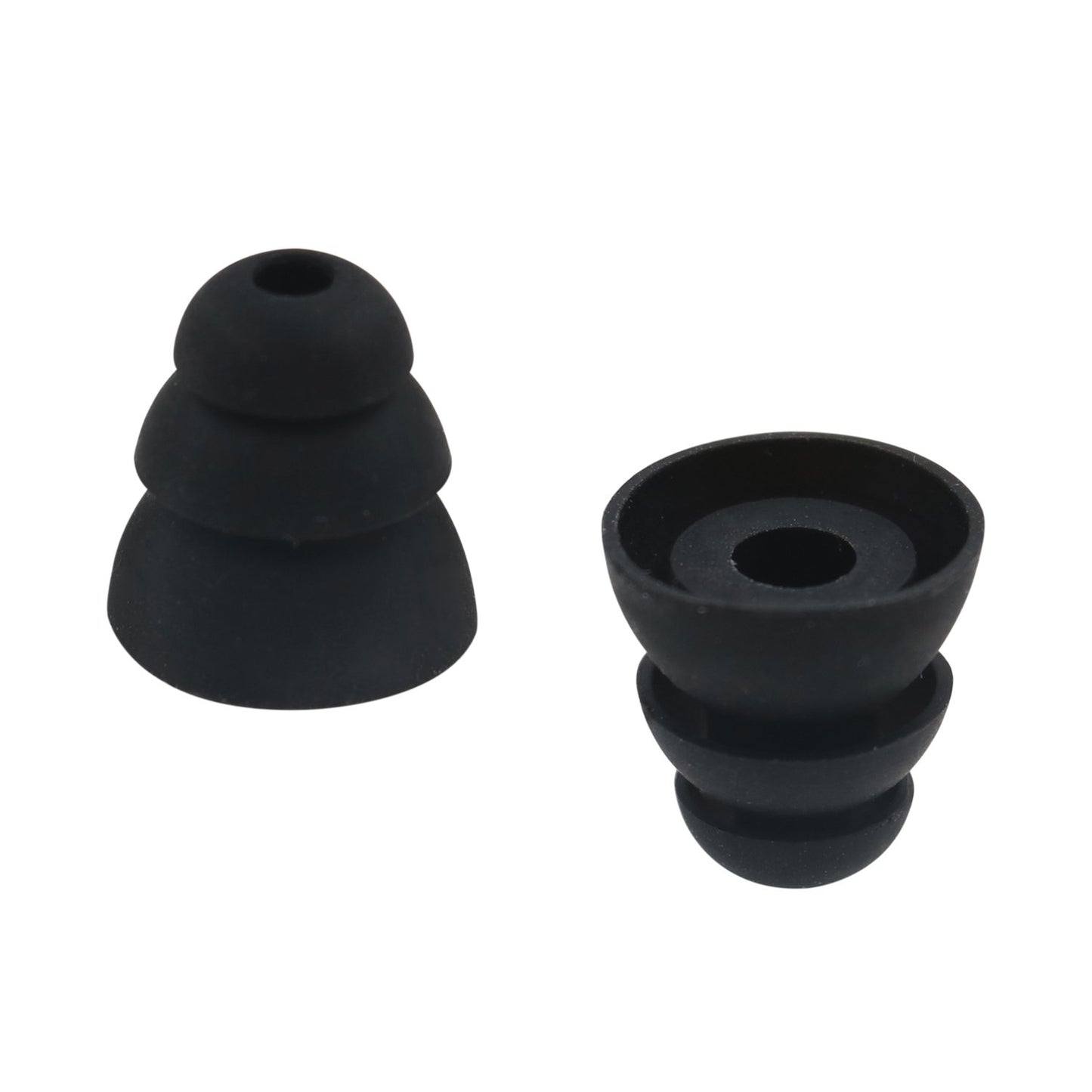ALXCD Triple Flange Ear Tip, 6 Pairs S/M/L Size Triple Three Flange Noise Isolation Silicone Earbuds Tips with 4mm Connector Hole, Fit for Most in Ear