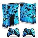 MightySkins Skin Compatible with X-Box 360 Xbox 360 S Console - Blue Skulls | Protective, Durable, and Unique Vinyl Decal wrap Cover | Easy to Apply