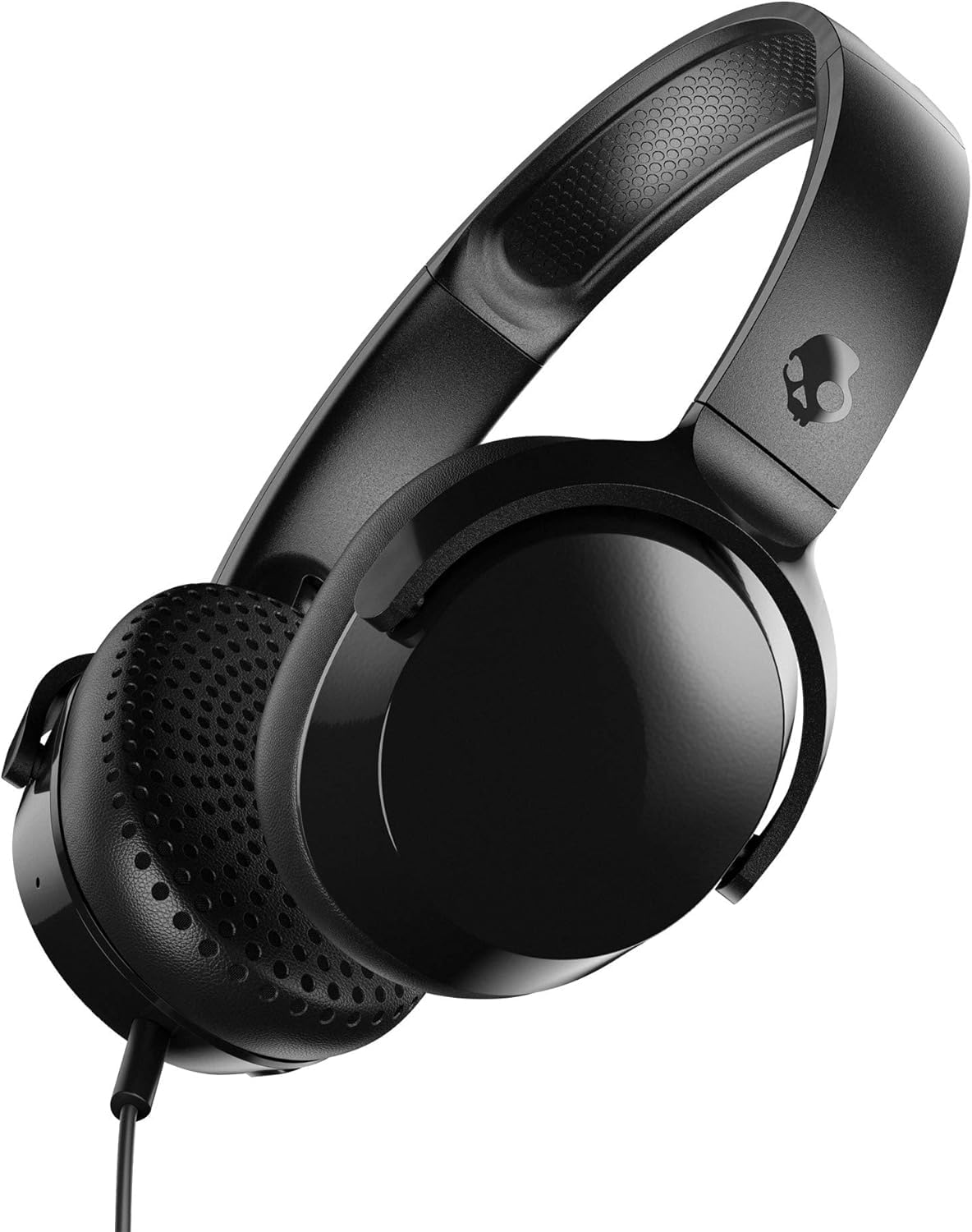 Skullcandy Riff Wired On-Ear Headphones - Black, Lightweight Design, Supreme Sound, Built-in Microphone, Music & Call Controls, Tangle-Free Cable…