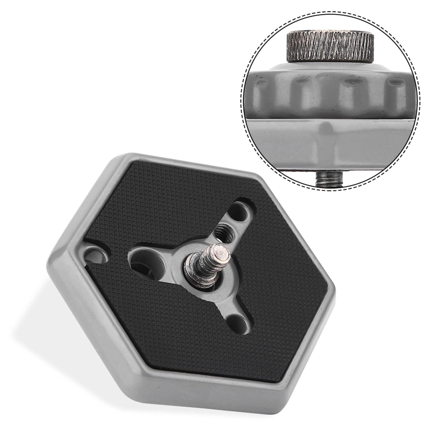 Zerone Quick Release Plate, Universal Hexagonal Quick Release Plates Replacemen 3049 1/4" Screw for 030-14 RC0 3063 Photo Studio Accessories