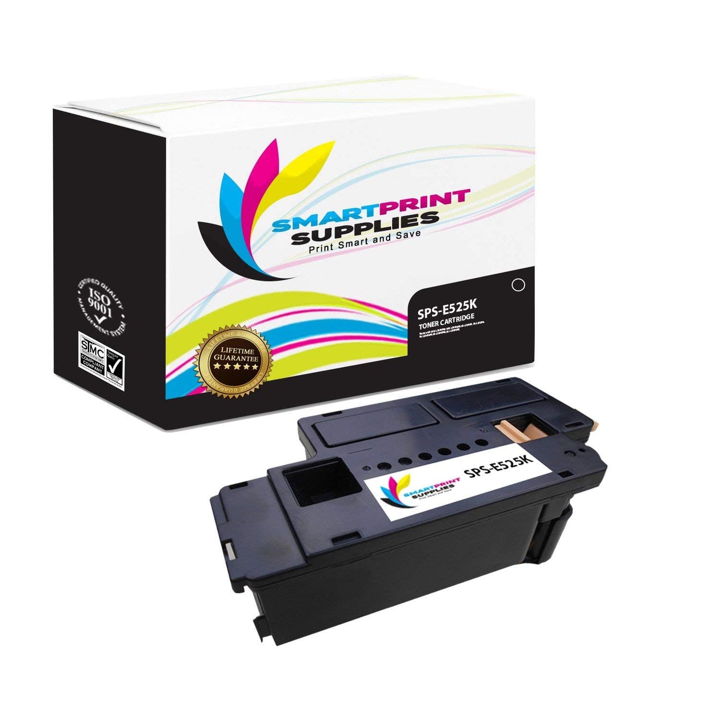 Smart Print Supplies Compatible Toner Cartridge Replacement for Dell E525W Printers (Black, Cyan, Magenta, Yellow) - 4 Pack