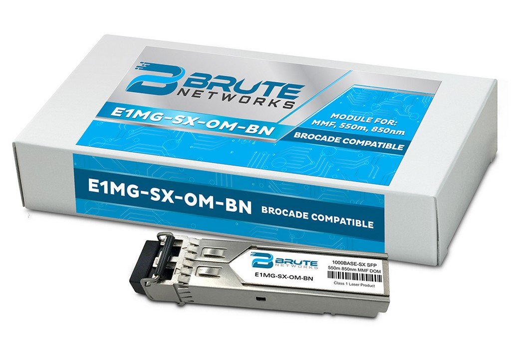 Brute Networks E1MG-SX-OM-BN - 1000BASE-SX 550m MMF 850nm SFP Transceiver (Compatible with OEM PN# E1MG-SX-OM)