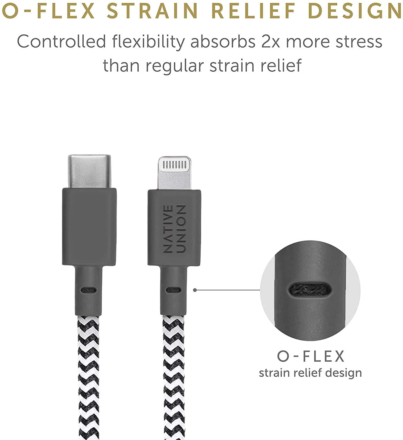 Native Union Night Cable - 10ft Ultra-Strong Reinforced Durable USB-C to Lightning [MFi Certified] Charging Cable with Weighted Knot Compatible…
