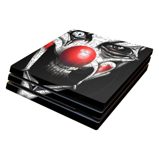 MightySkins Skin Compatible with Sony PS4 Pro Console - Evil Clown | Protective, Durable, and Unique Vinyl Decal wrap Cover | Easy to Apply, Remove