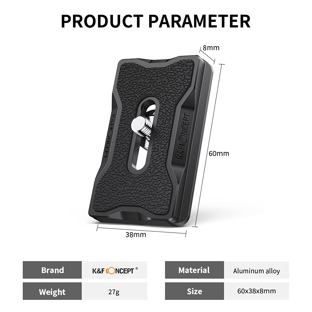 K&F CONCEPT K-28 Camera Tripod Quick Release Mounting Plate