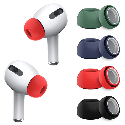 [4-Pair] WQNIDE Ear Tips for Airpods Pro & Airpods Pro 2nd Generation Ear Tips (Silicone), Anti Slip Soft Silicone Airpods Pro Replacement Ear Tips