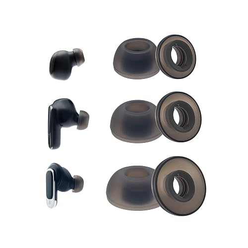 Klowcok Replacement Ear Tips for JBL Vibe Buds/Tour Pro 2 / Live Beam 3 / Live Pro 2 / Live Free 2 Earbuds, Soft Silicone Ear Tips 3 Pairs (S/M/L)