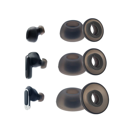 Klowcok Replacement Ear Tips for JBL Vibe Buds/Tour Pro 2 / Live Beam 3 / Live Pro 2 / Live Free 2 Earbuds, Soft Silicone Ear Tips 3 Pairs (S/M/L)