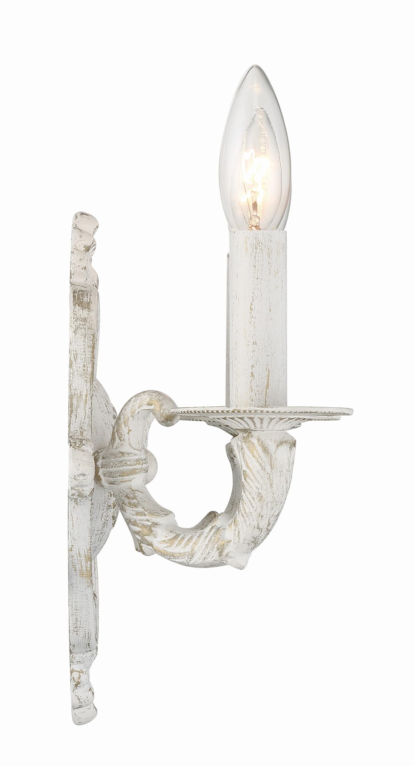 Crystorama Paris Market 10'' Antique White Sconce