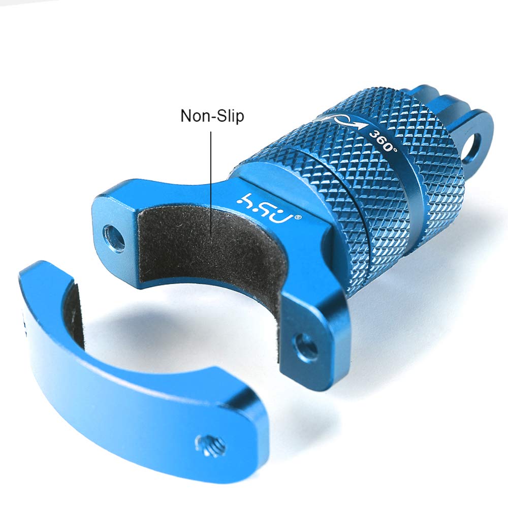 HSU Aluminum Bike Bicycle Handlebar Mount for Gopro Hero 13/12/11/10/9/8/7/6/5/4 Session SJCAM AKASO Campark and Other Action Cameras, 360 Degrees
