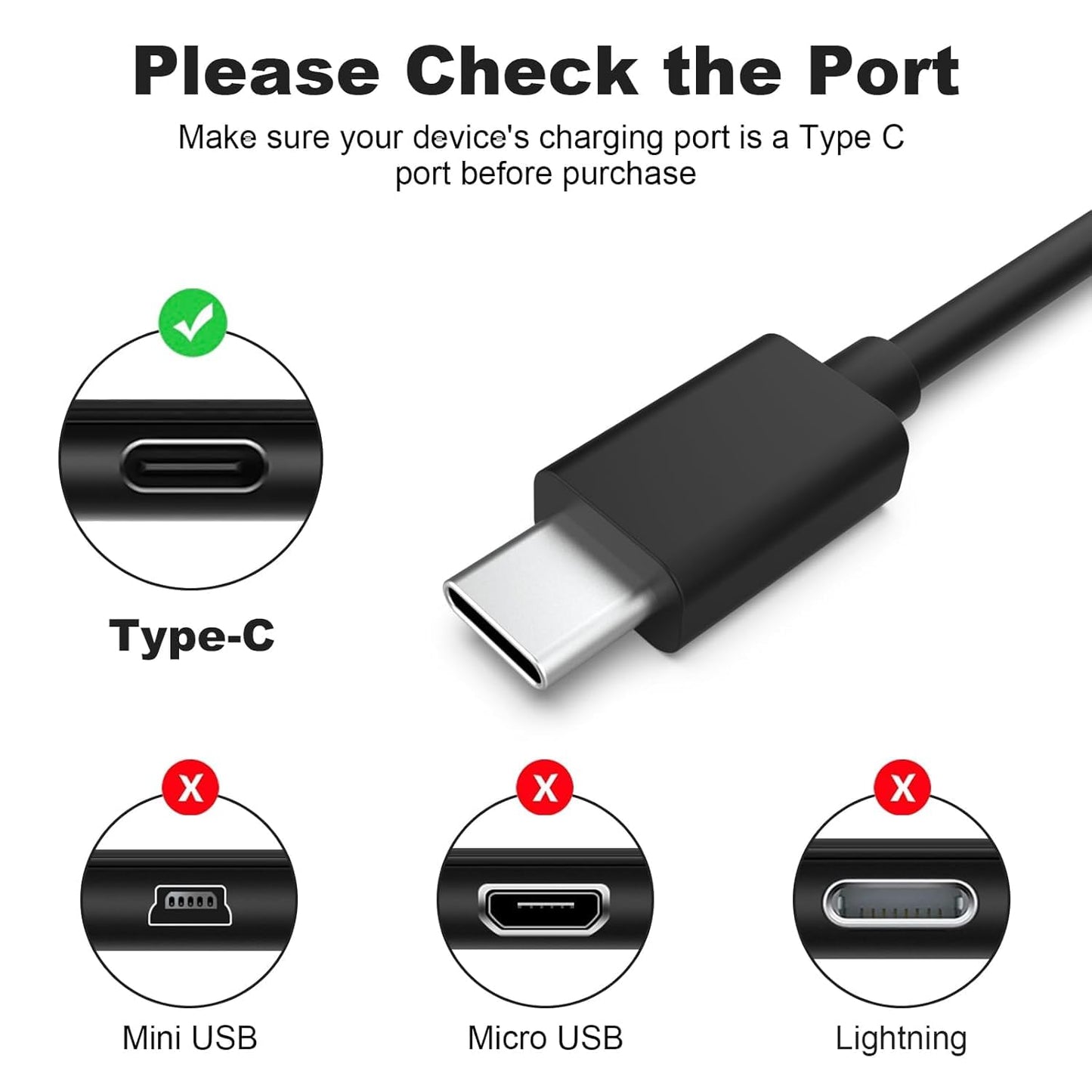 USB Charger Charging Cord for JBL Charge 6, 5, 4, Flip 7, 6, 5, Pulse 4, 5, Clip 4, 5, GO 4, 3 Speaker for JBL Tune 720BT Tune 520BT Tune 510BT Tune