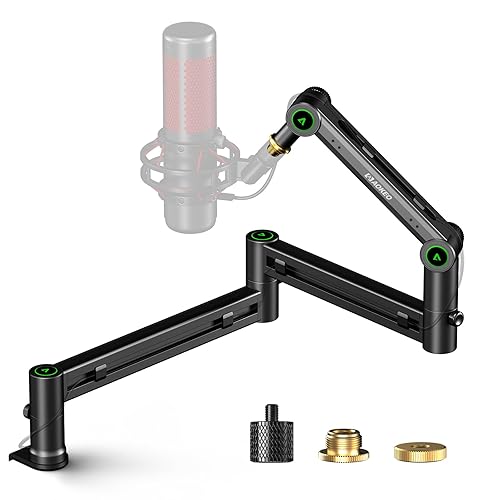 Microphone Arm,Aokeo AK-58i Desk Low Profile Mic Boom Arm Stand,Suitable For Blue Yeti,Snowball iCE,HyperX QuadCast,SoloCast,Elgato Wave,Etc