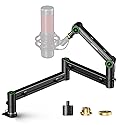 Microphone Arm,Aokeo AK-58i Desk Low Profile Mic Boom Arm Stand,Suitable For Blue Yeti,Snowball iCE,HyperX QuadCast,SoloCast,Elgato Wave,Etc