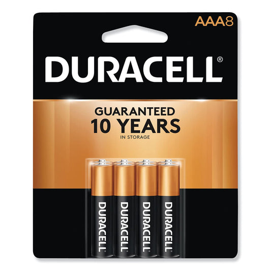 DURACELL MN2400B8Z CopperTop Alkaline Batteries, AAA, 8/PK