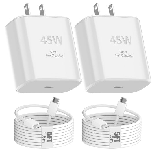 fgofoc 45W USB C iPhone 17 Super Fast Charging,iPhone 17 Pro Max Fast Charger Block with 5ft Long Type C Charging Cable Cord for iPhone 17/17 Plus/17