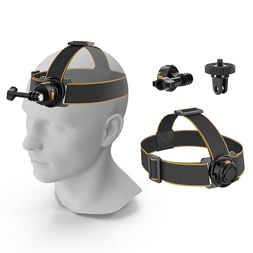 NEEWER Head Strap Mount for Action Camera, Magnetic Quick Release Head Mounted Head Belt Mount Compatible with GoPro Hero 13 12 11 10 9 8 DJI Osmo