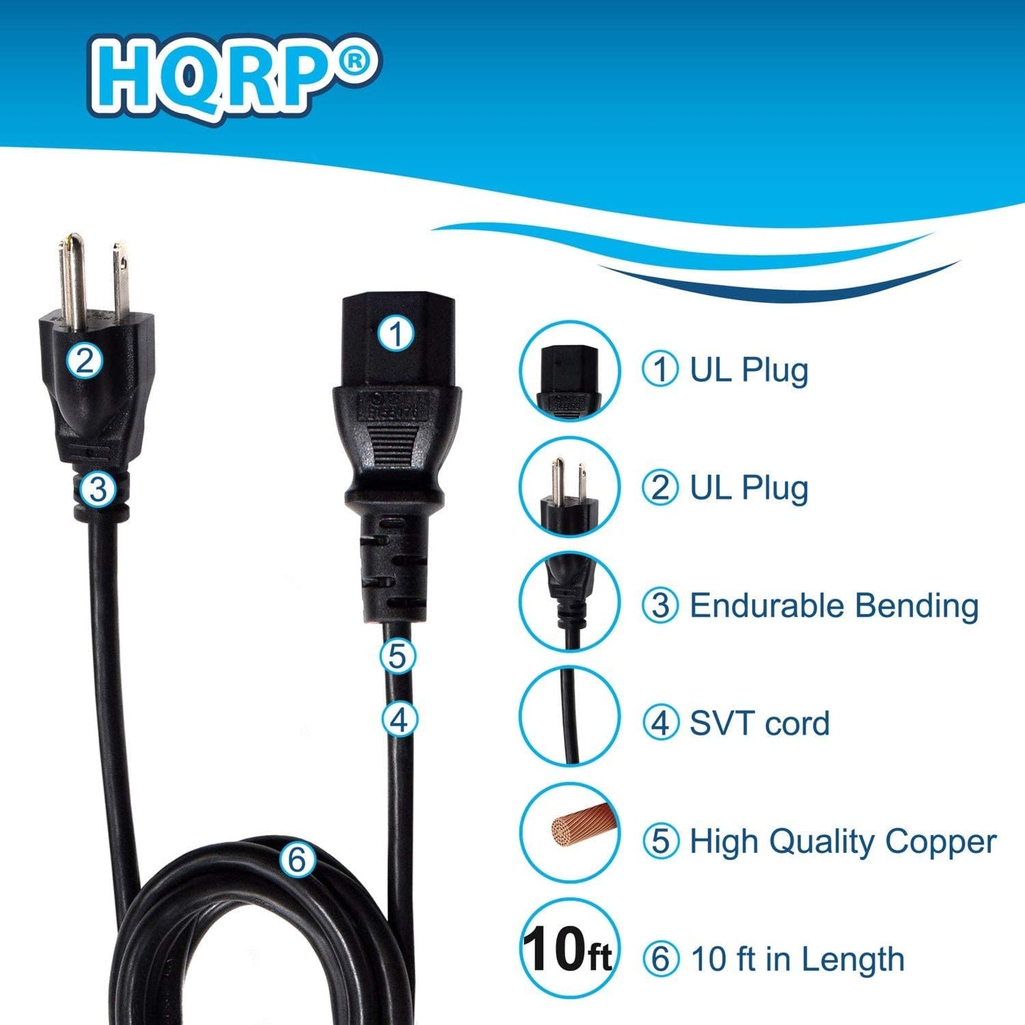 HQRP AC Power Cord and Remote Control Compatible with LG 42LA6205 42LA6205UA 42LB5600 42LB6300 42LF5600 HDTV LCD LED Plasma TV