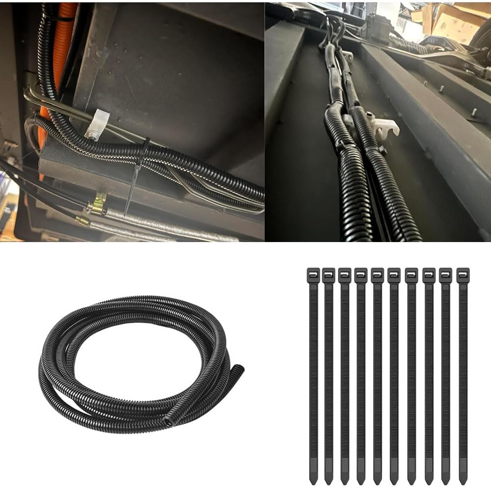 1/4"-32.8ft Split Wire Loom Tubing Cable Management Conduit Flexible Covers Cord Protectors