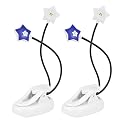 LUXSWAY 2 Pack LED Book Reading Light, Battery Operated Book Light for Reading in Bed, 2 Brightness Adjustable for Eye Care, Flexible Gooseneck Clip