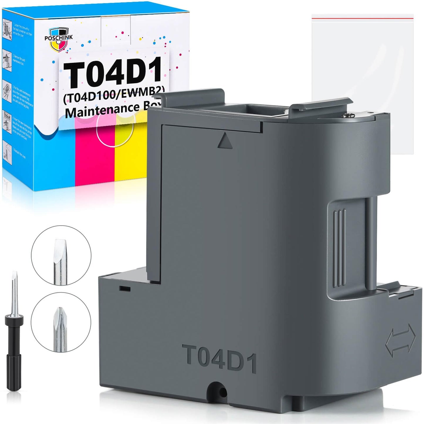 Poschink T04D1 T04D100 Ink Maintenance Box for ET-15000 ET-3750 ET-3760 WF-2860 ET-4760 ET-3850 ET-4850 XP-5100 ET-3710 ET-5150 ET-3830 ET-M1000