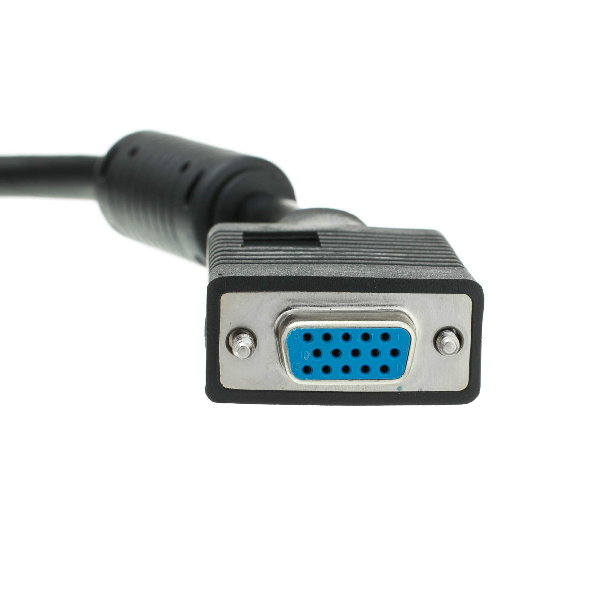 CableWholesale VGA Extension Cable SVGA Male to Female HD15 Male to HD15 Female Double Shielded Monitor Video Coaxial Cable with Ferrite core for PC