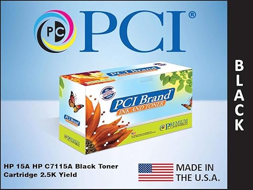 PCI Brand Remanufactured Toner Cartridge Replacement for HP 15A C7115A Black Laserjet Toner Cartridge 2.5K Yield