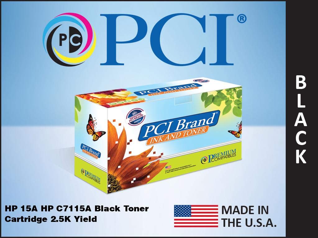 PCI Brand Remanufactured Toner Cartridge Replacement for HP 15A C7115A Black Laserjet Toner Cartridge 2.5K Yield