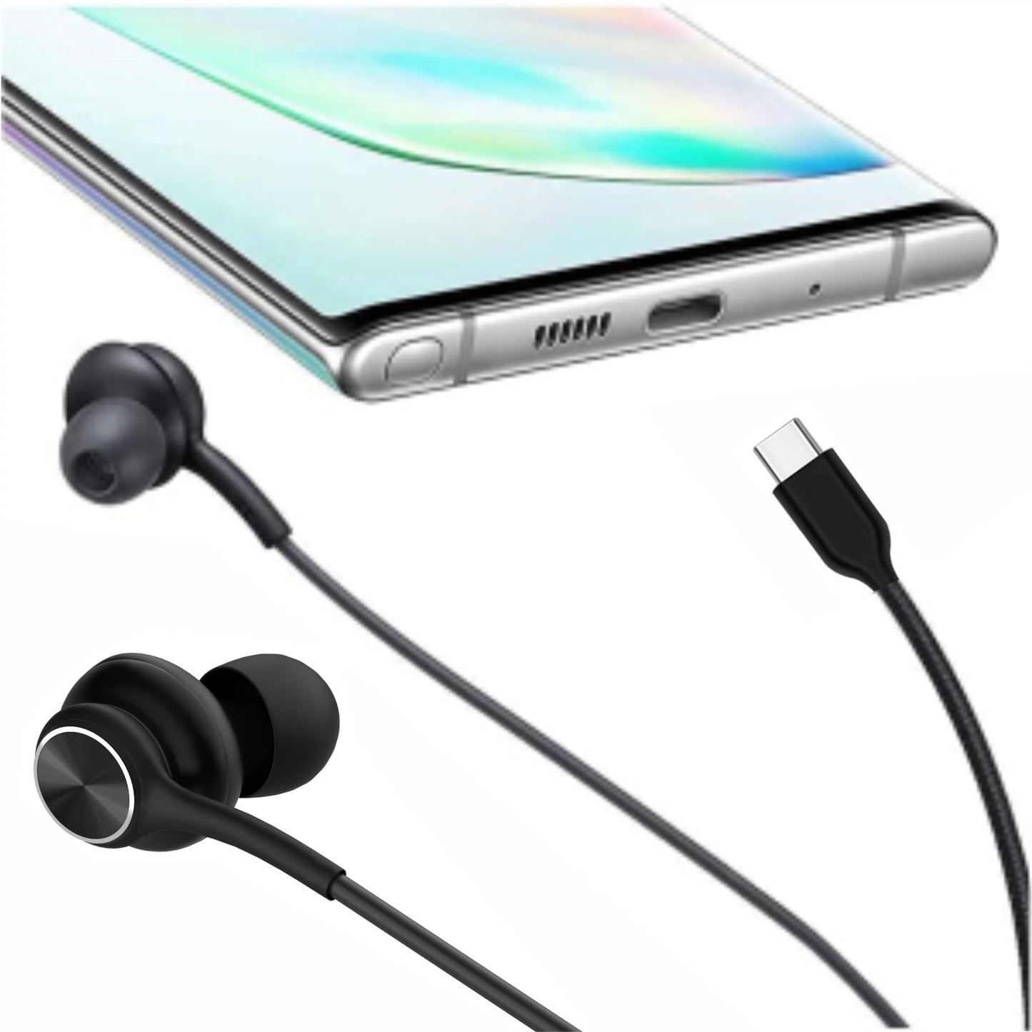 2026 Completely Upgraded Version Earbuds Stereo in-Ear Headphones 3-Year Warranty for Samsung Galaxy S25 S24 S23 S22 S21 S20, Note 10, 10+