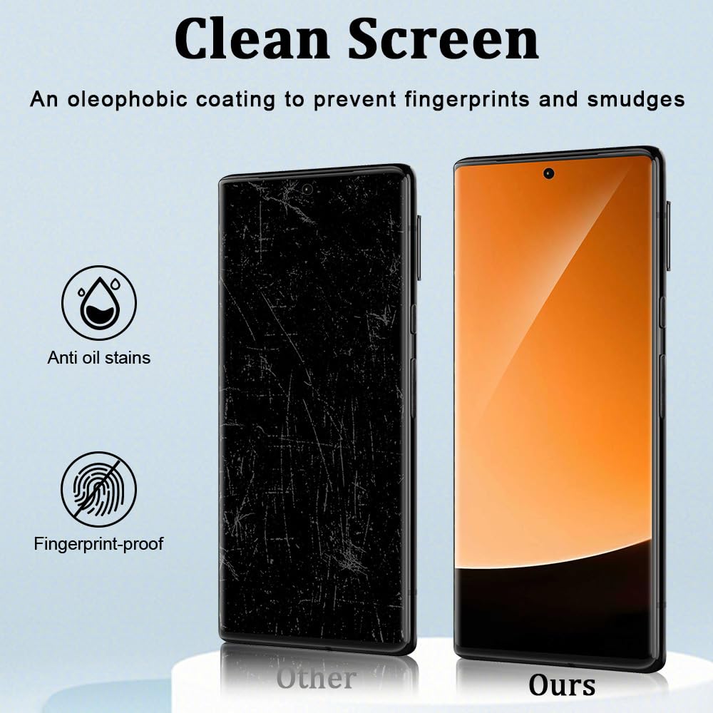 [2+2 Pack] Pixel 6 Pro Privacy Screen Protector and Camera Lens Protector, 3D Full Coverage, 9H Hardness Anti-Spy Tempered Glass, Easy Installation
