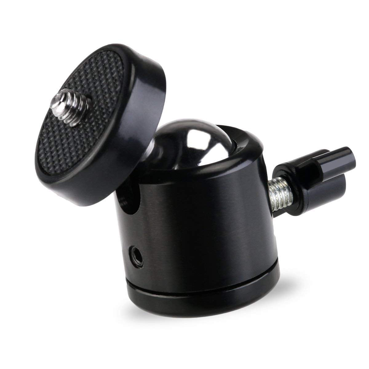 SLOW DOLPHIN Hot Shoe Mount Adapter 360 Degree Swivel Mini Ball Head 1/4 Tripod Screw for Cameras, Camcorders, Smart Phone, LED Video Light