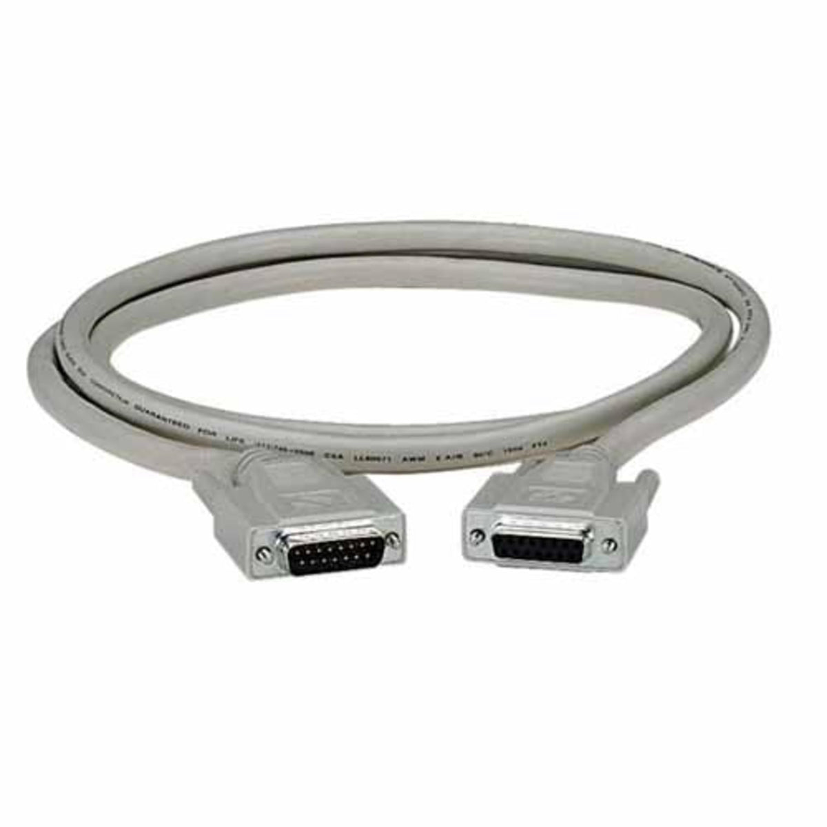Black Box DB15 Molded Shielded Data Cable M/F 25Ft. with Thumbscrews