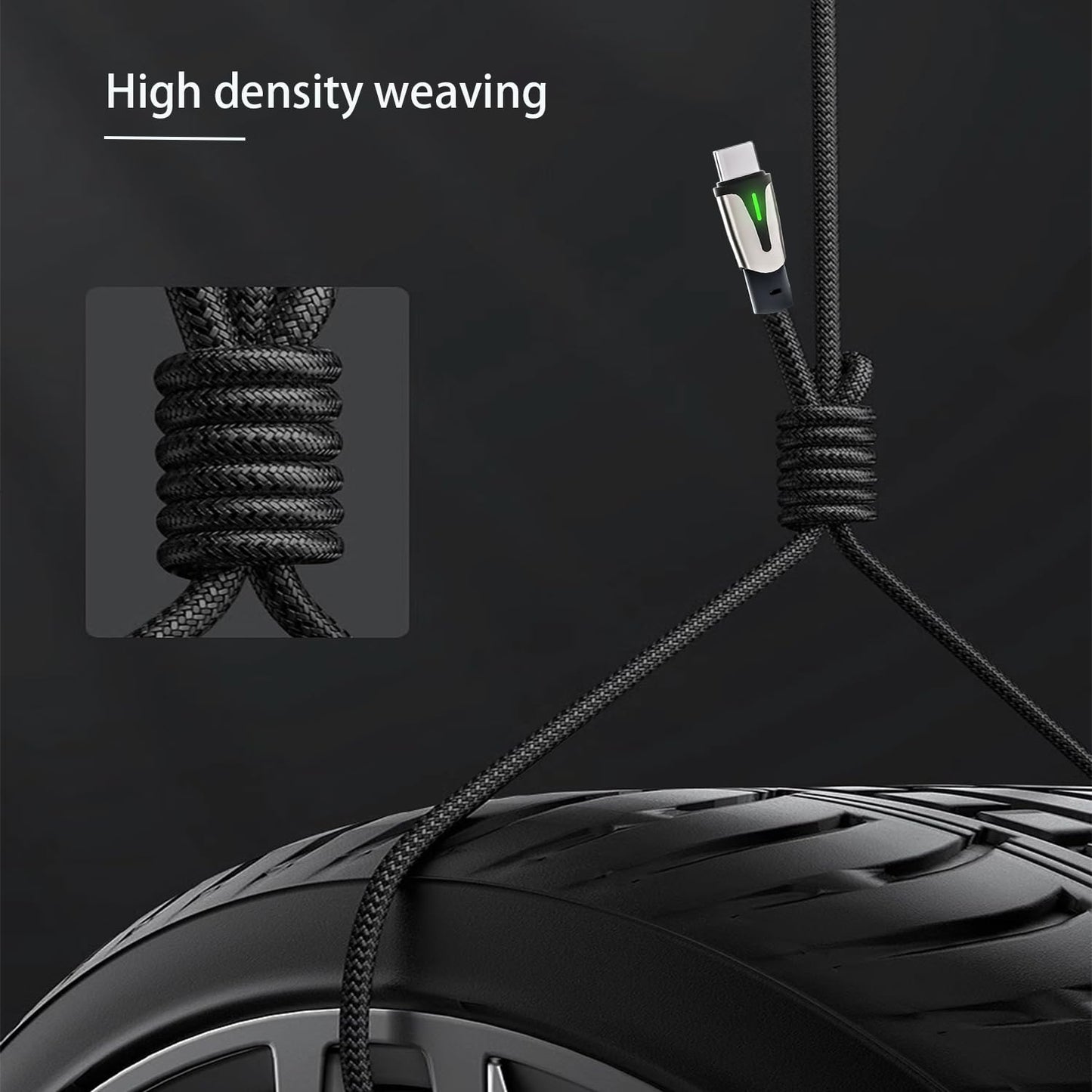 90 Degree USB-C to USB-C Cable, QC 3.0 60W Fast Charger for Tesla Model Y/3/X/S Car Charging, Compatible with iPhone 15/15 Plus/15 Pro Max, Samsung