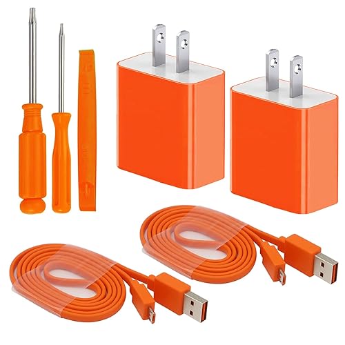 JAINTA 2 Pack Charger Charging Cable Compatible for Ring Enabled Video Doorbell (Released in 2020) 2/3/3 Plus/ 4, Peephole Cam, Doorbell Pro, Camera