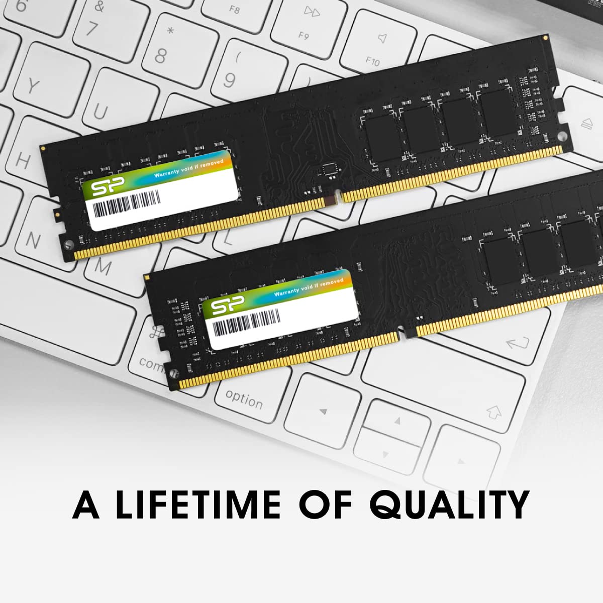 Silicon Power DDR4 32GB (2x16GB) 3200MHz (PC4-25600) CL22 UDIMM 288-Pin Desktop Computer Memory