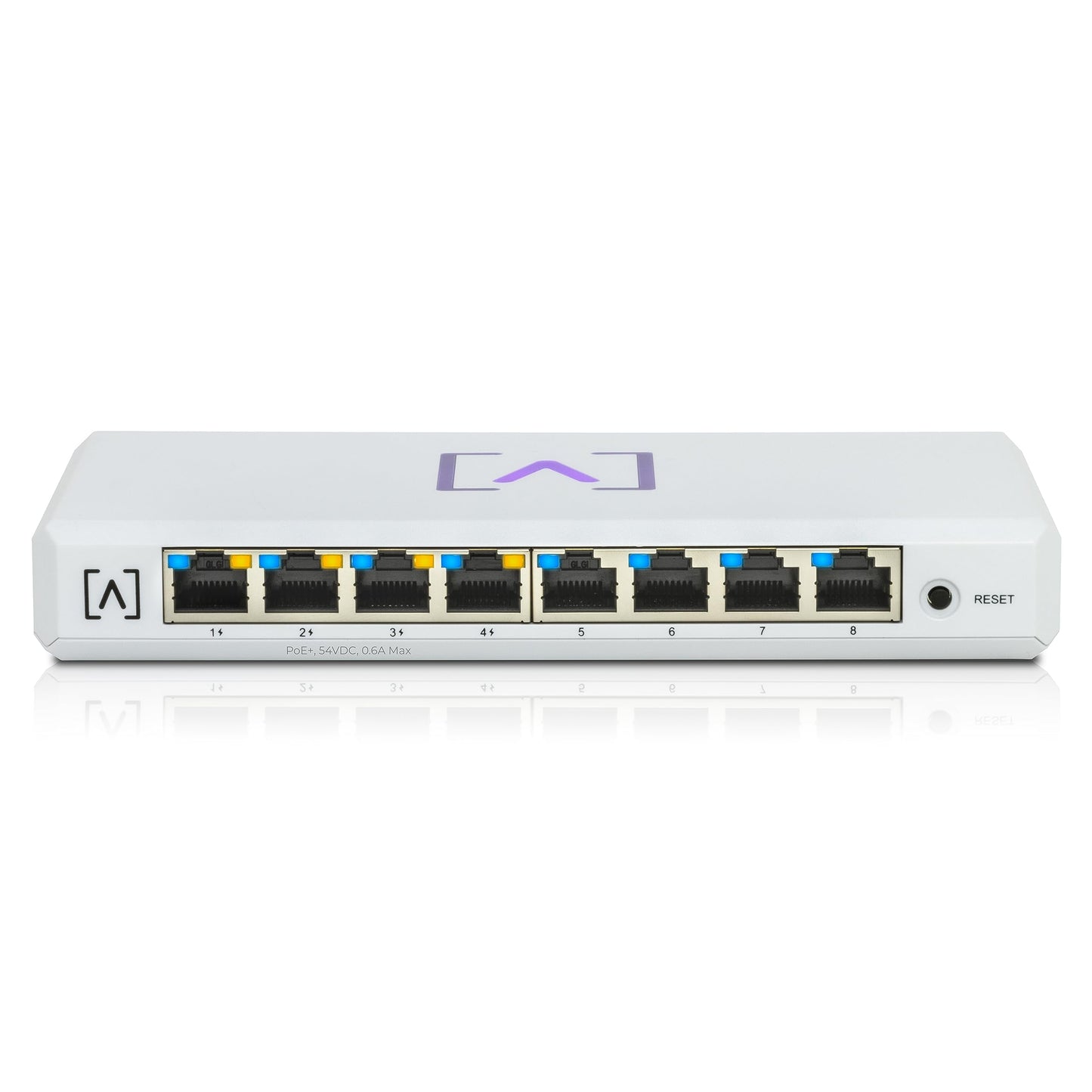 Alta Labs S8-POE | 8 Port Multi-Gigabit Managed Ethernet Switch with 4 PoE+ Ports | 60W PoE Budget | Desktop or Wall Mount | Manage Network via Cloud