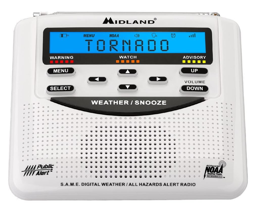 T POWER 9V Charger for Midland WR120 WR120EZ WR-120EZ WXAC103 WXAC104 XT511 GMRS NOAA Weather Alert Radio Trilingual Alarm Clock Two-Way Emergency…