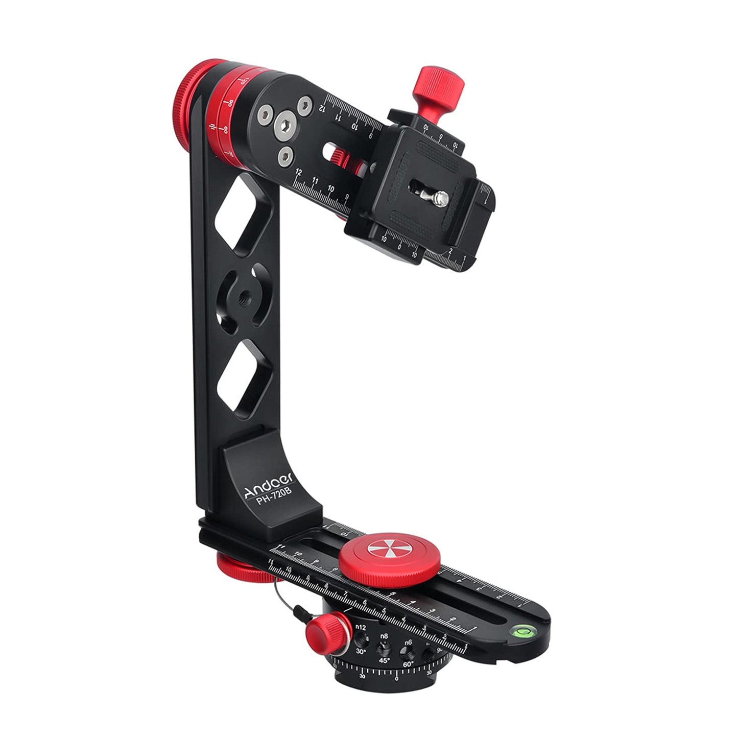 Andoer PH-720B 720° Gimbal Head Panoramic Head Aluminium Alloy with Ball Head Quick Release Plate Carry Bag Max Load 22lbs for Nikon for Sony DSLR