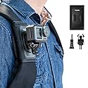 TELESIN Anti-Slip Backpack Shoulder Strap Mount Clip for GoPro 13/12/11/10/9 MAX, DJI Osmo Nano Action 3/4/5 Pro/6, Insta360 X5/X4/X3/Ace Pro 2, AKASO