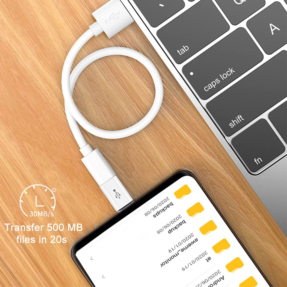 Adapter Micro USB to USB C (4 Pack), Micro-USB Female to USB-C Male OTG Adapter Compatible with Samsung Galaxy, LG, Huawei, Type-C Phones, Tablets