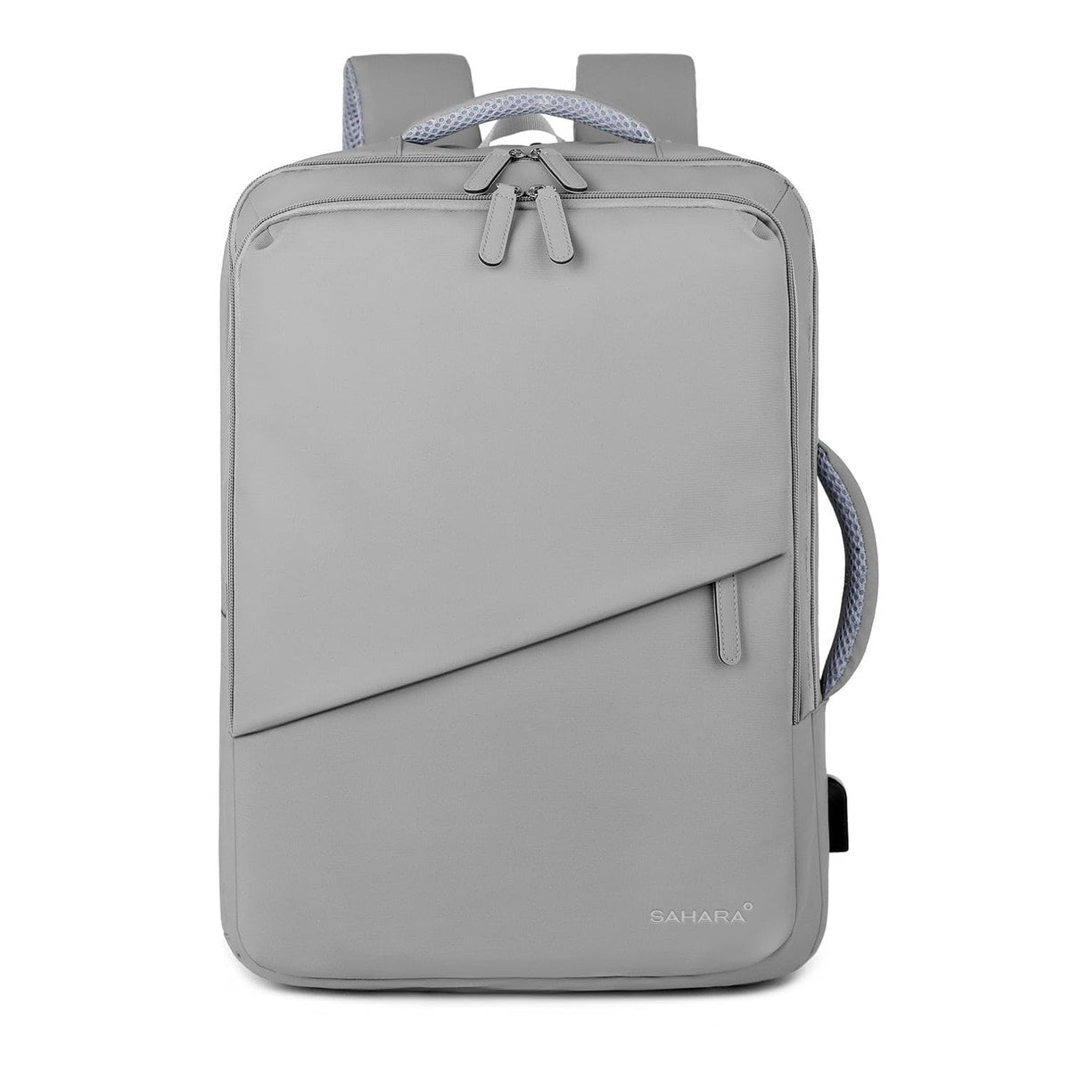 SAHARA - Multi-Compartment Travel & Laptop Backpack with USB Charging Port for Laptops up to 16-inch, Gray, (LT00100)