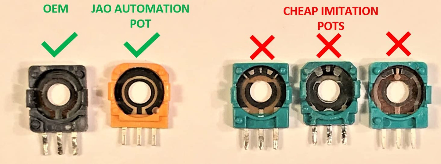JAO Automation Hand Tested Joysticks Analog Sticks Premium Quality compatible with Xbox One, X, S, Elite, PS4, Switch Pro controllers w/ 10k pots (not
