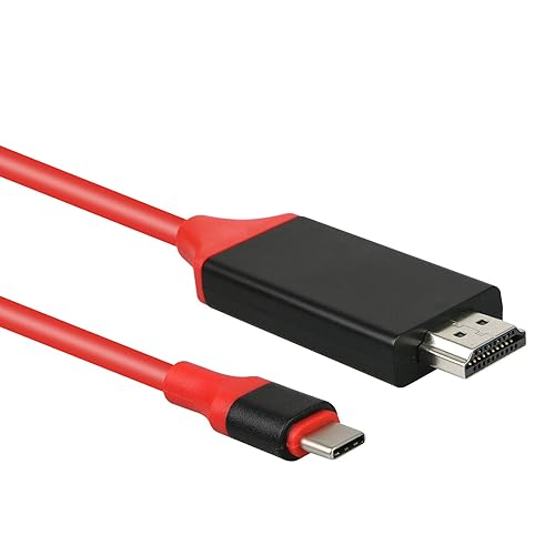 CYBERTECH USB-C Type C to HDMI HDTV TV Cable Adapter Compatible for Samsung Galaxy S8 S9 Plus Note 8 9 Lenovo Yoga 910 Dell XPS 13/15 MacBook/Pro iMac