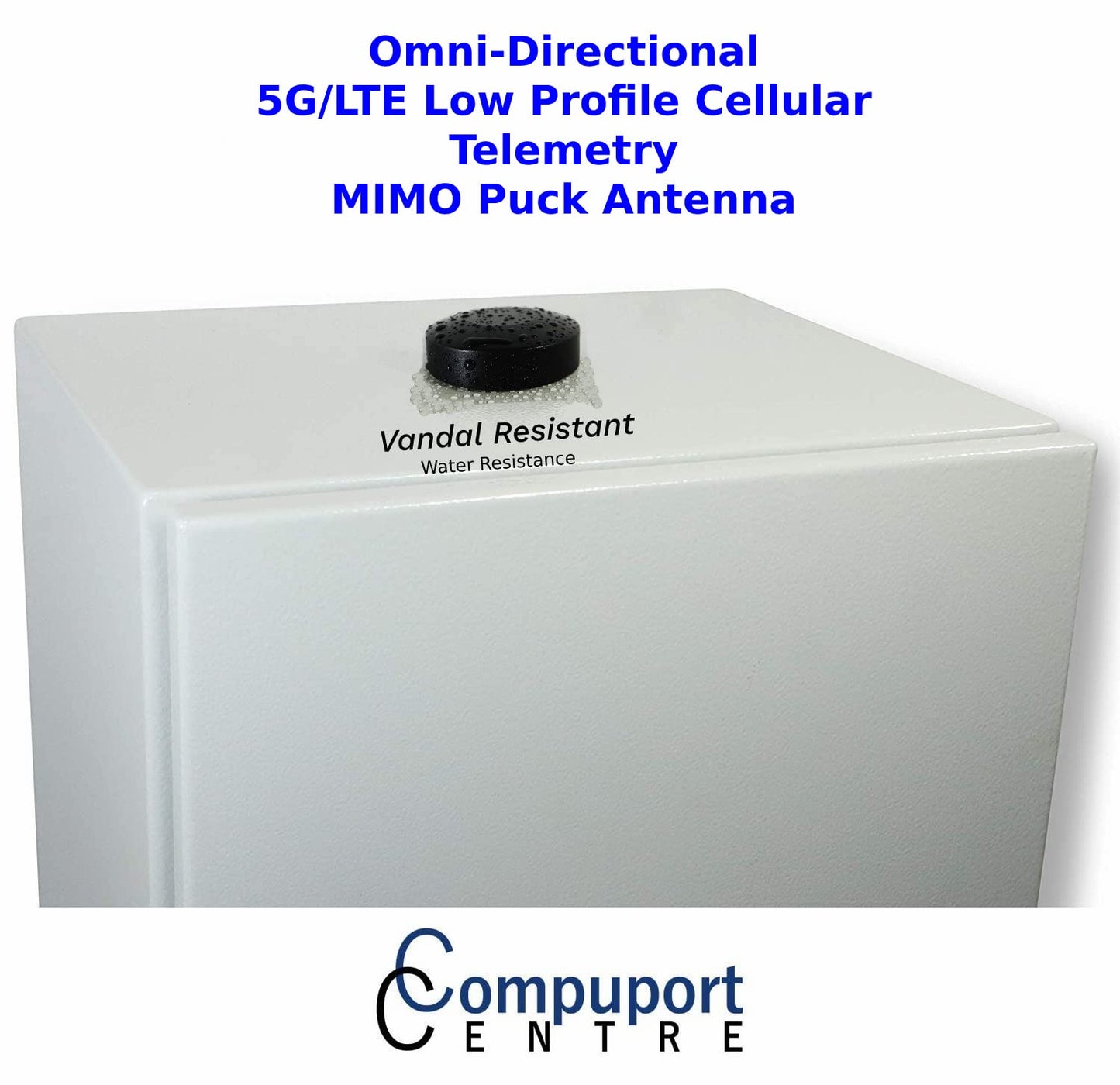 CompuPort 5G LTE MIMO Puck Antenna, Vandal Resistance, Dual-Diversity 2x15ft. Cables with SMA Male connectors, Omni-Directional Compatible with Sierra