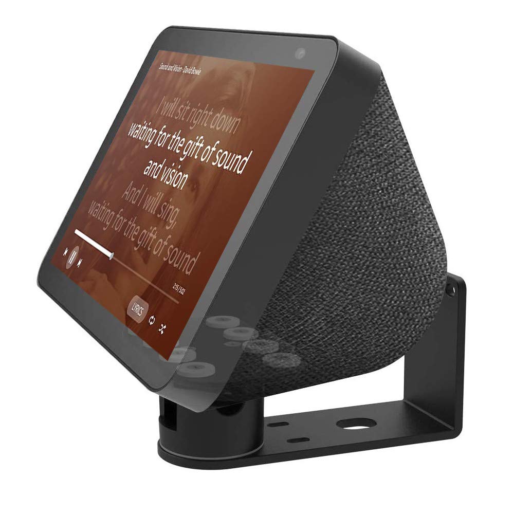 Wall Mount Stand for Echo Show 8, Aluminum Swivel Stand, Stand for Amazon Echo Show 8 & Echo Show 5, Horizontal 360 Rotation Longitudinal Angle Change