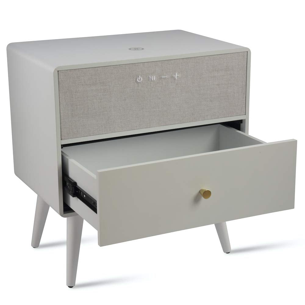 KOBLE Ralph Side Table with Speaker - White Top