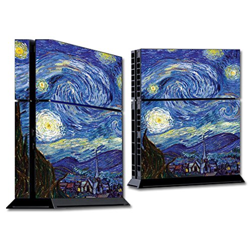 MightySkins Skin Compatible with Sony PS4 Console - Starry Night | Protective, Durable, and Unique Vinyl Decal wrap Cover | Easy to Apply, Remove,