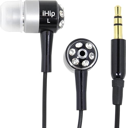 iHip IP-EBLING76-BK Bling Bling Earphones (Black)