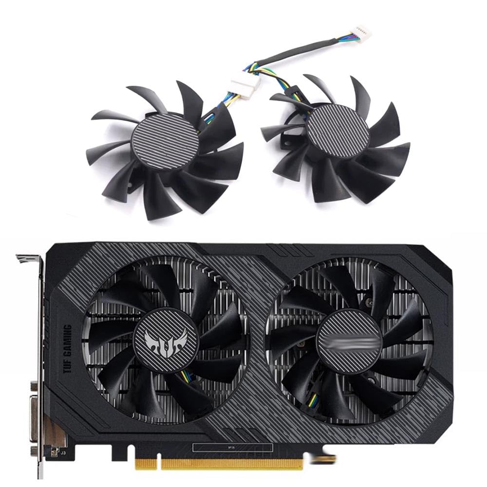 Rakstore FD8015U12S 75mm Graphics Card Cooling Fan Replacement for ASUS TUF GTX 1650 1650 Super GTX1660 1660 Super GTX 1660 Ti TUF Cooler Fan