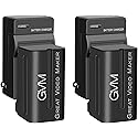 GVM 2 Pack NP-F750 Replacement Batteries and Chargers for NP-F975, NP-F960, NP-F950, NP-F930, NP-F770, NP-F750, NP-F550, DCR, DSR, HDR, FDR, HVR, HVL