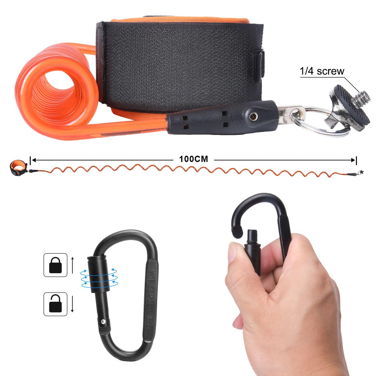 Action Camera Non-Slip Handler Floating Hand Grip Holder Mount + Steel-cored Safety Wrist Strap for GoPro Sony Insta360 Olympus Akaso Underwater